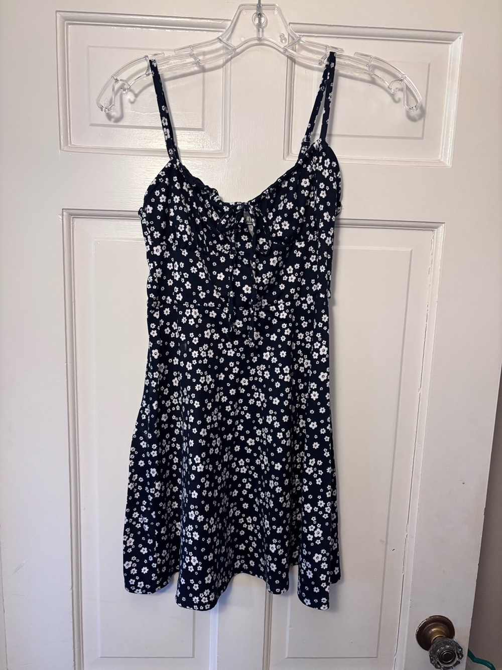 Hollister Navy Blue Floral Mini Dress, Size Small